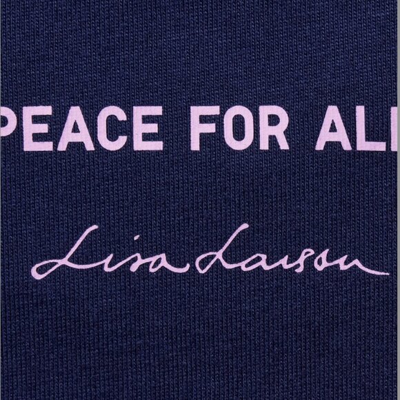 UNIQLO Lisa Larson UT "Peace for All" Graphic Tee, XXS, Navy - Picture 10 of 12